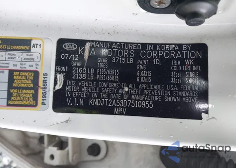 2013 Kia Soul from USA, damaged, VIN KNDJT2A53D7510955